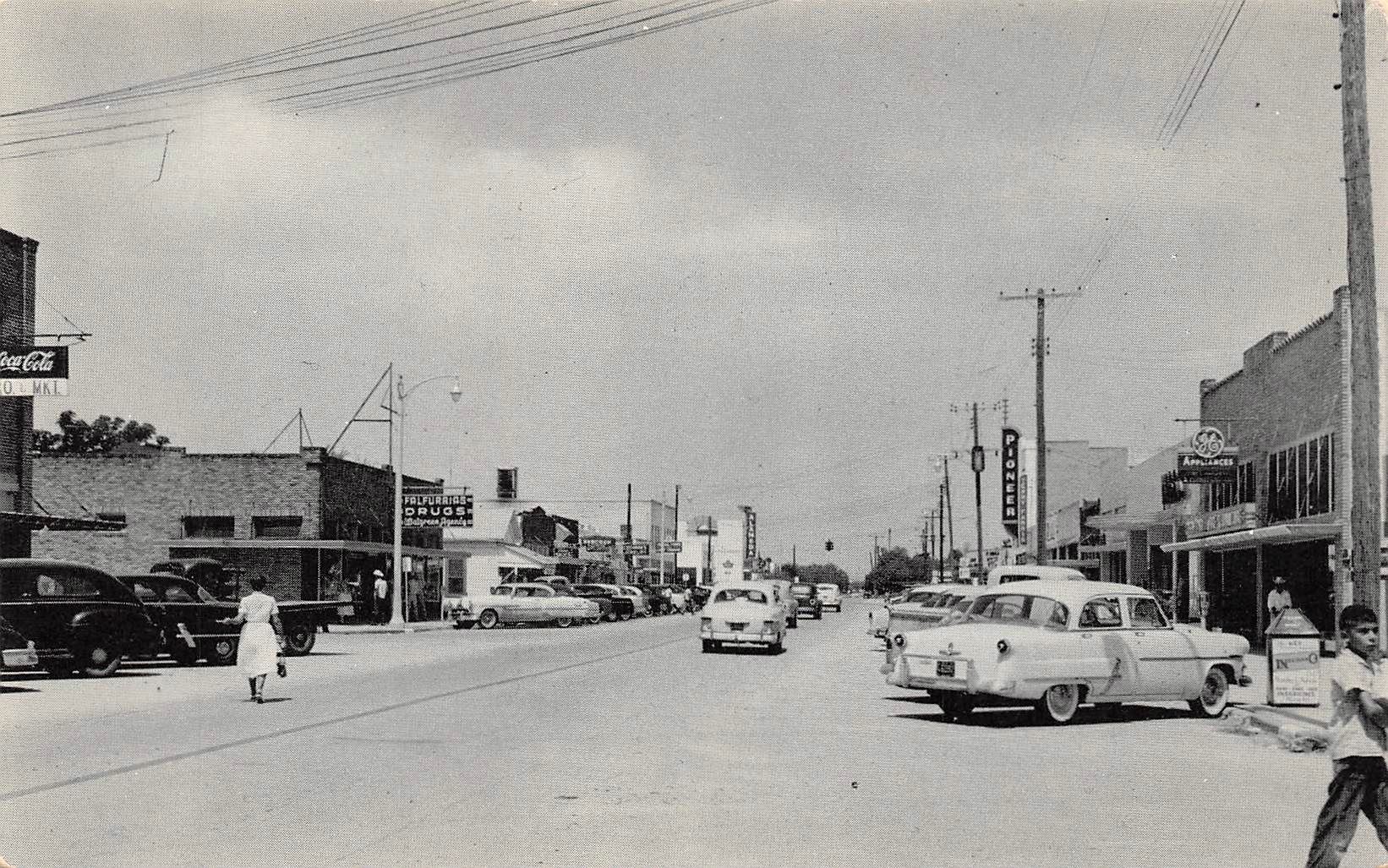 Falfurrias downtown during the 1950s